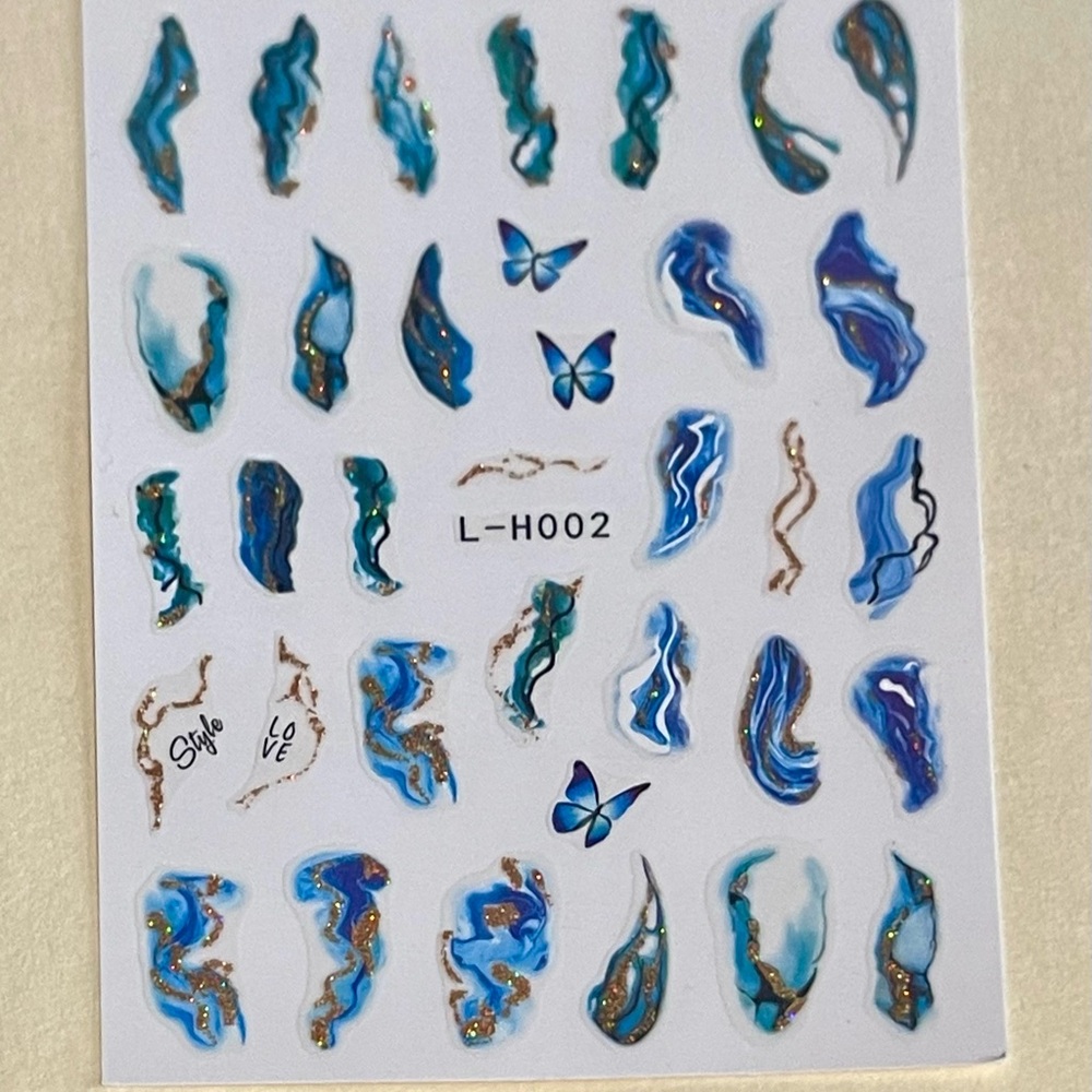 Colorful Marble Style Nail Sticker Set - Picture 5 of 16
